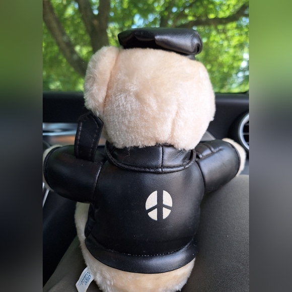 Soft Things Teddy Bear with leather hat and jacket - Picture 4 of 5